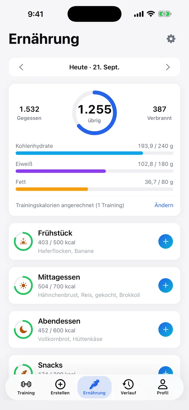 Ernährung — Screenshot